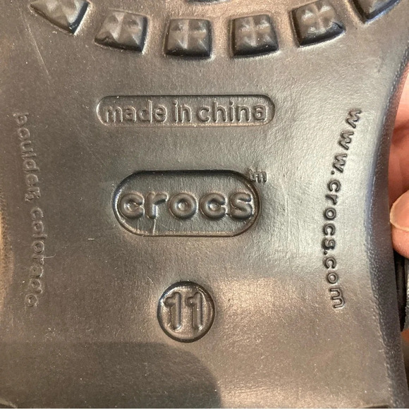 CROCS  Sz 11 Cleo 2 Straps Comfort Slip On Sandals - Picture 8 of 11